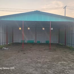 Large steel shed structure